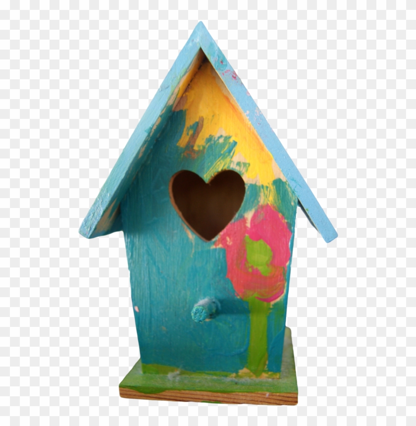 Childs Handpainted Birdhouse Png By Karahrobinson-art - Wooden Block #761131