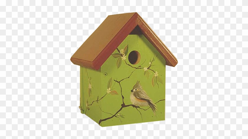 The Backyard Naturalist's Hand Painted Bird House 'titmouse' - The Backyard Naturalist #761164