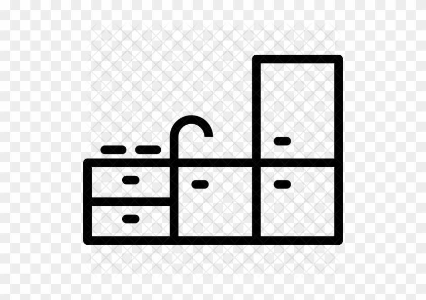 Kitchen, Sink, Drawer, Tabel, Water, Tap, Fridge, Room - Kitchen Room Icon #761427