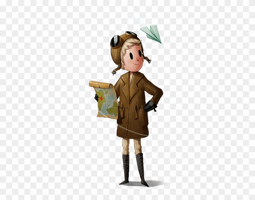 Illustration Of Amelia Earhart - Cartoon #761428