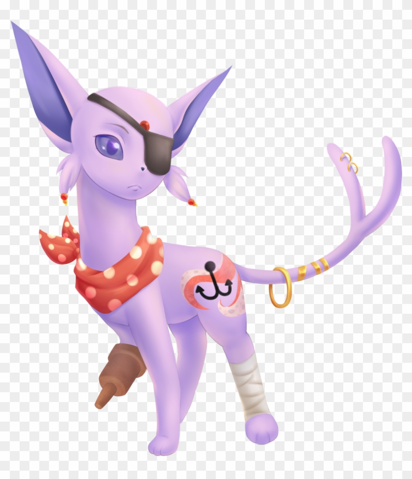 Pirate Espeon For Buried Treasure By Vividvapor - Cartoon #761697