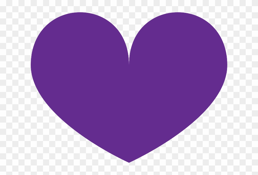 Purple, Heart, Love, Shape, Valentine, Shapes - Dark Purple Heart Clipart #761816