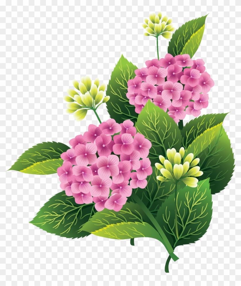 Pink Flowers Silhouette Clip Art - Pink Flowers Silhouette Clip Art #761982