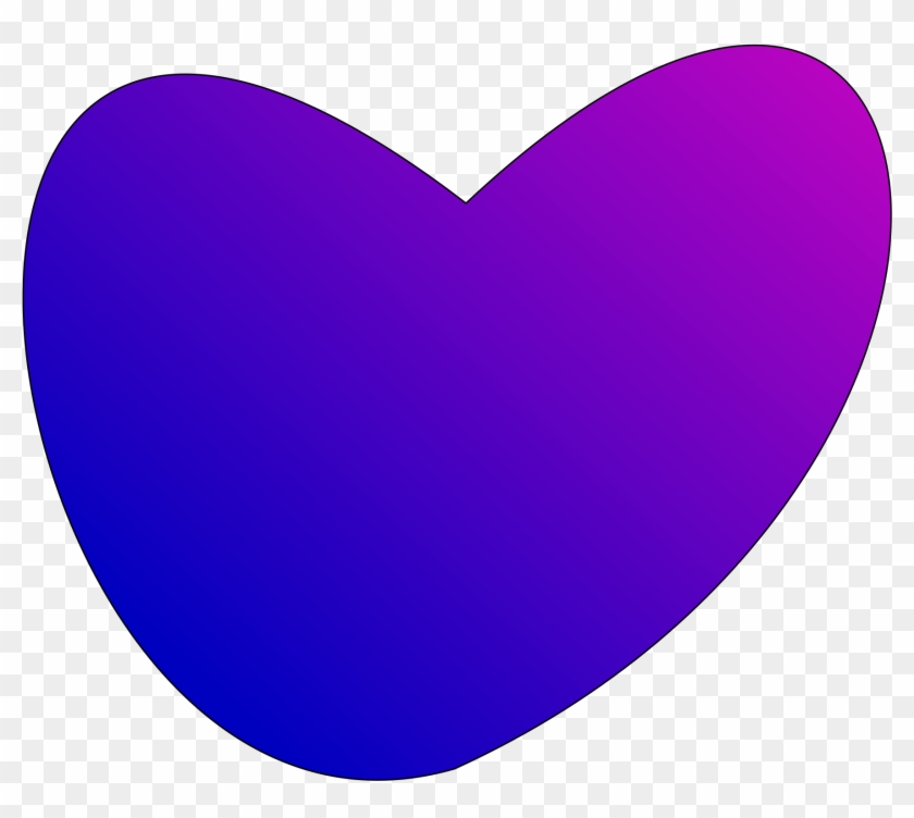 Big Image - Purplish Blue Heart Png #761830