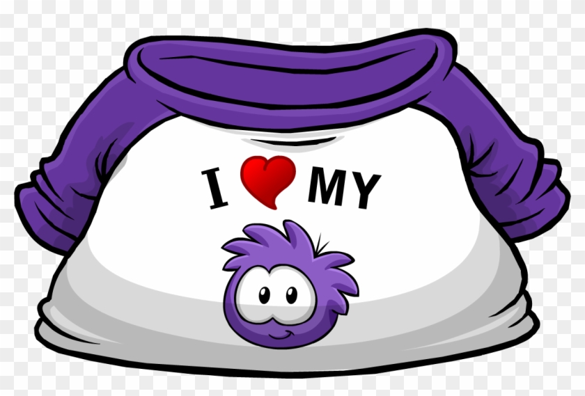 I Heart My Purple Puffle T-shirt - Club Penguin I Love Pizza Shirt #761909