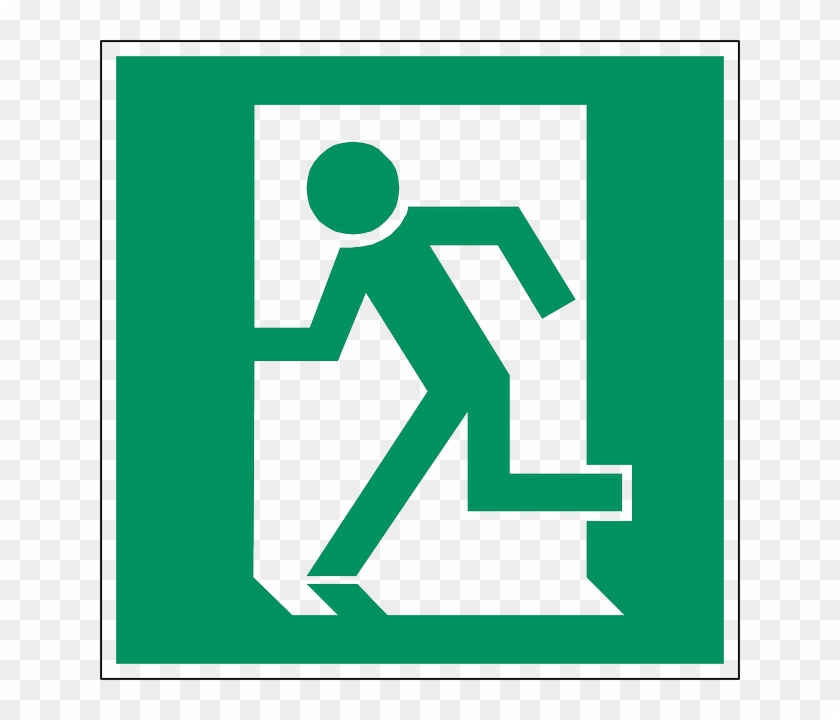 Exit Emergency Exit Door Way Sign Symbol Icon Icono Salida De Emergencia Free Transparent Png Clipart Images Download