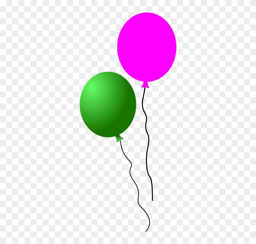 Hello Kitty With Balloons Png 5, Buy Clip Art - Pink And Green Balloons Png #762021