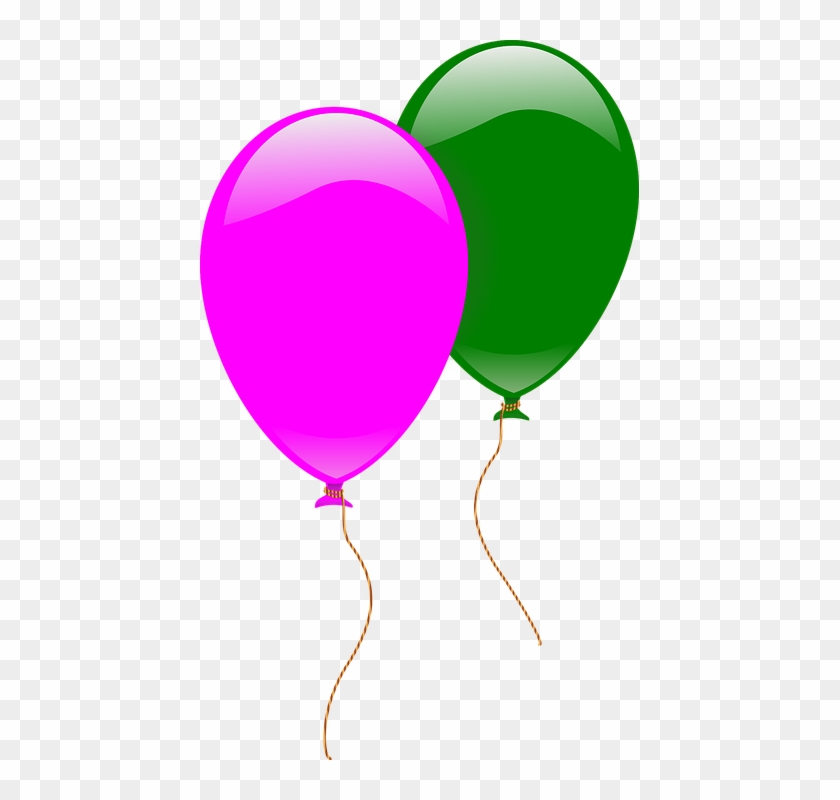 Clip Art Balloons 16, Buy Clip Art - Ballon Vert Et Rose #762023