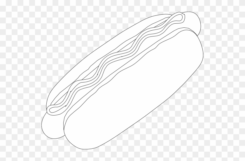 Hot - Dog - Clipart - Black - And - White - Hot Dog Png White #762545