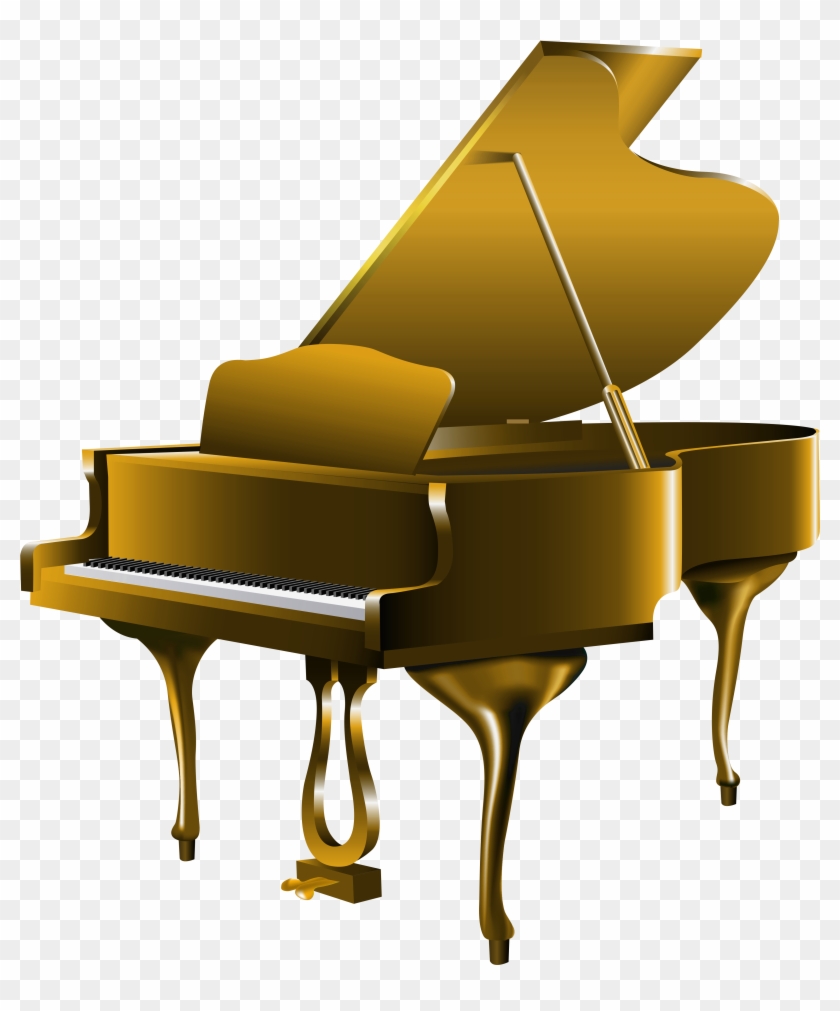 Transparent Piano Clipart 7 Clipartwiz - Gold Piano Transparent #762631