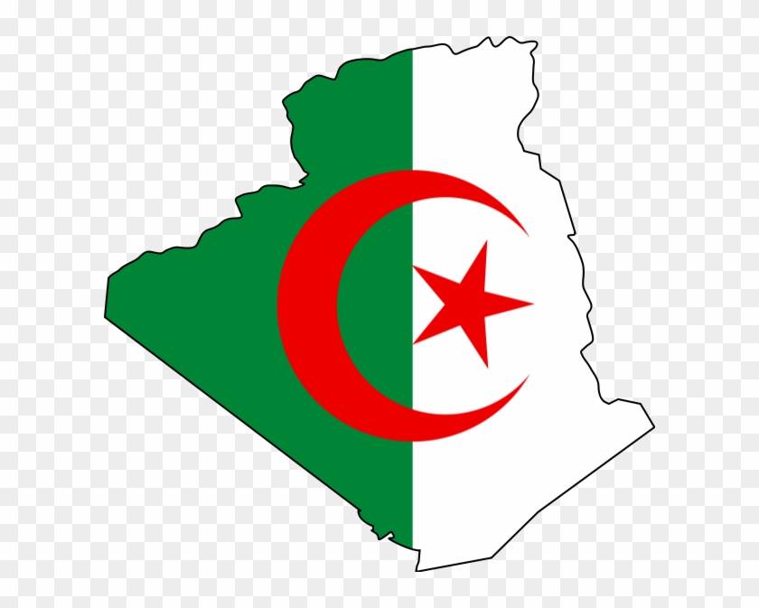 Algeria Flag Map Png #762727