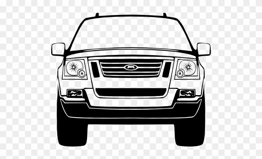 Suburban Assault Vehicle Front Clipart - Car Silhouette Front Png #762755