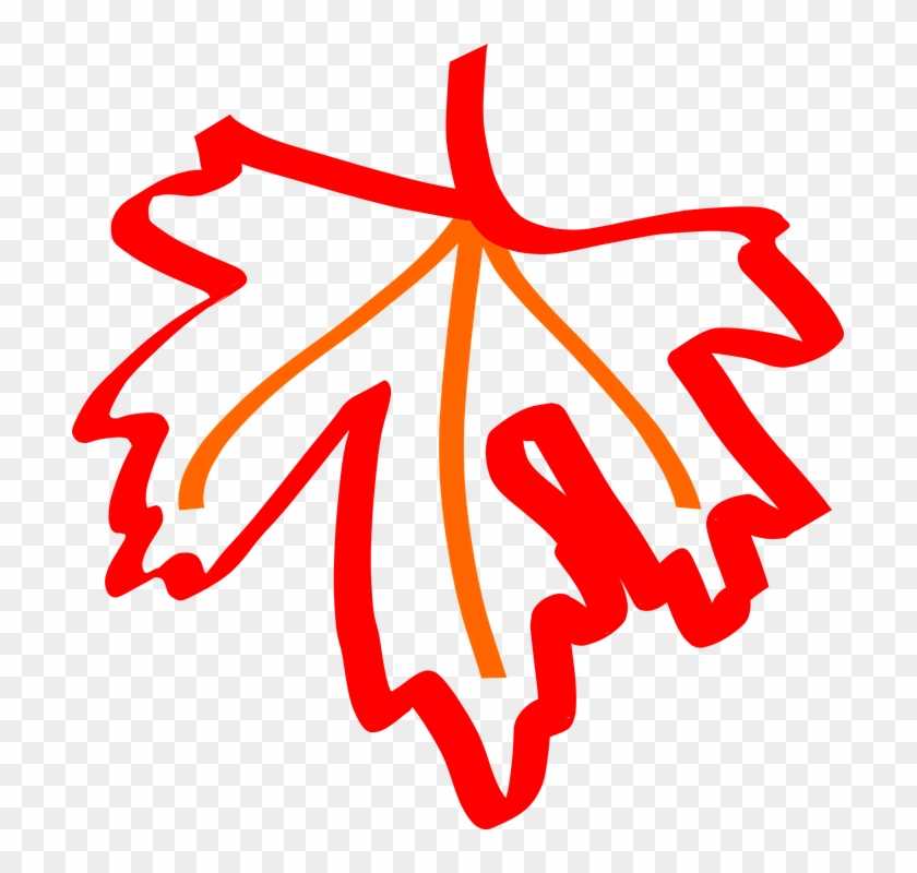 Maple Leaf Clipart Orange - Maple Leaf Outline #762762