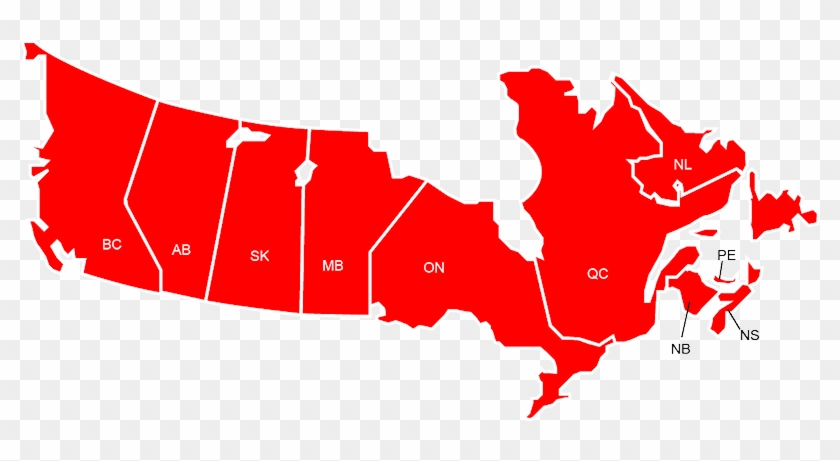 Red Canada Map #762843