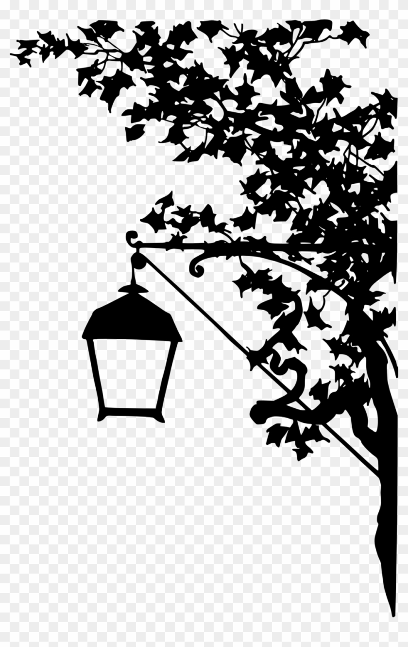 Tree Drawing Cliparts 14, - Street Lamp Silhouette Png #762870