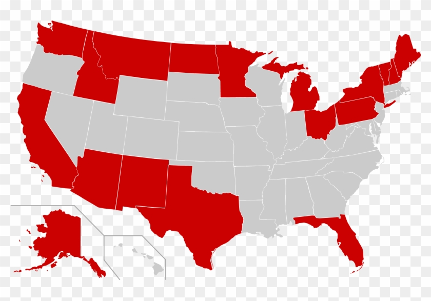 Map Usa Canada Border States 10 International Of The - 2018 Senate Elections #762906