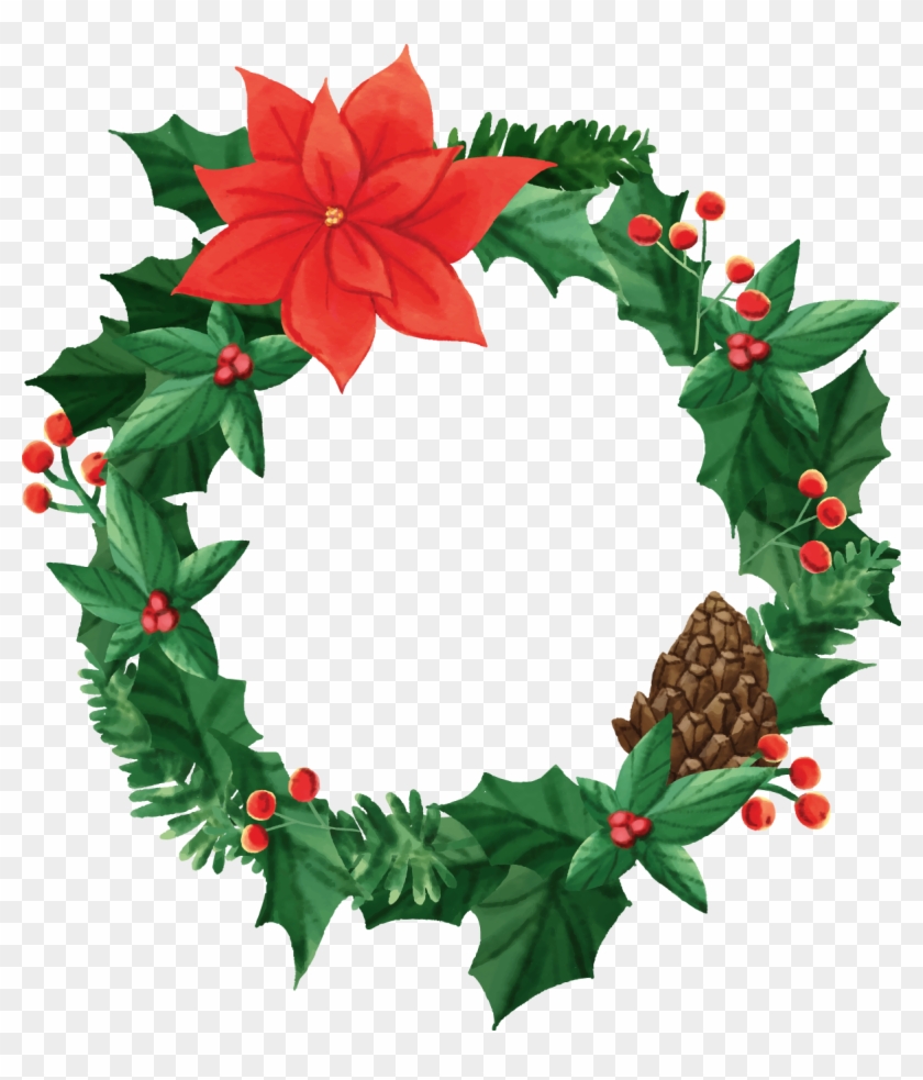 Wreath Christmas Garland Flower - Wreath Christmas Garland Flower #762961