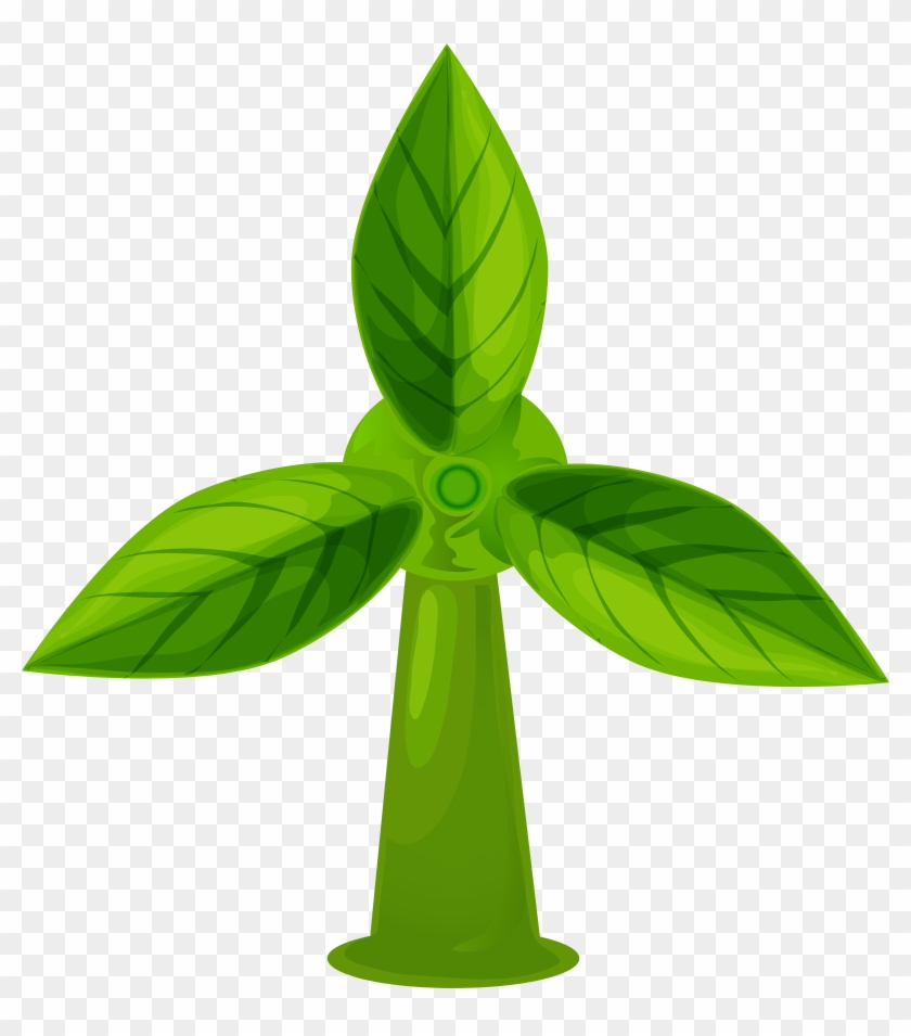 Green Wind Turbine Png Clip Art - Green Wind Turbine Png Clip Art #763189