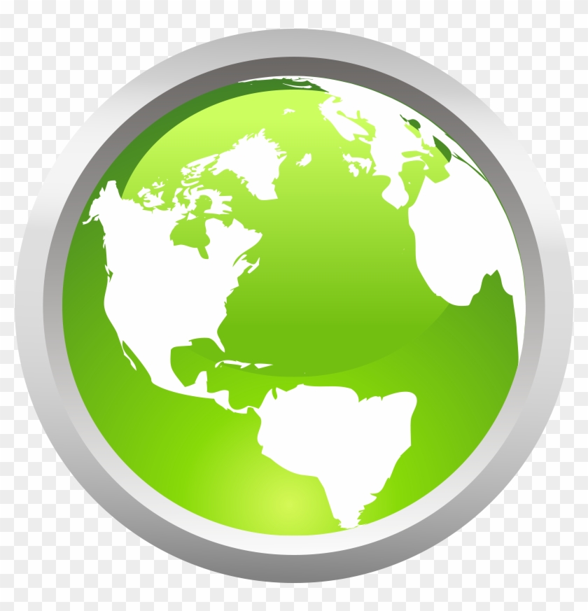 Earth Globe Clip Art - Green Planet Clip Art #763220