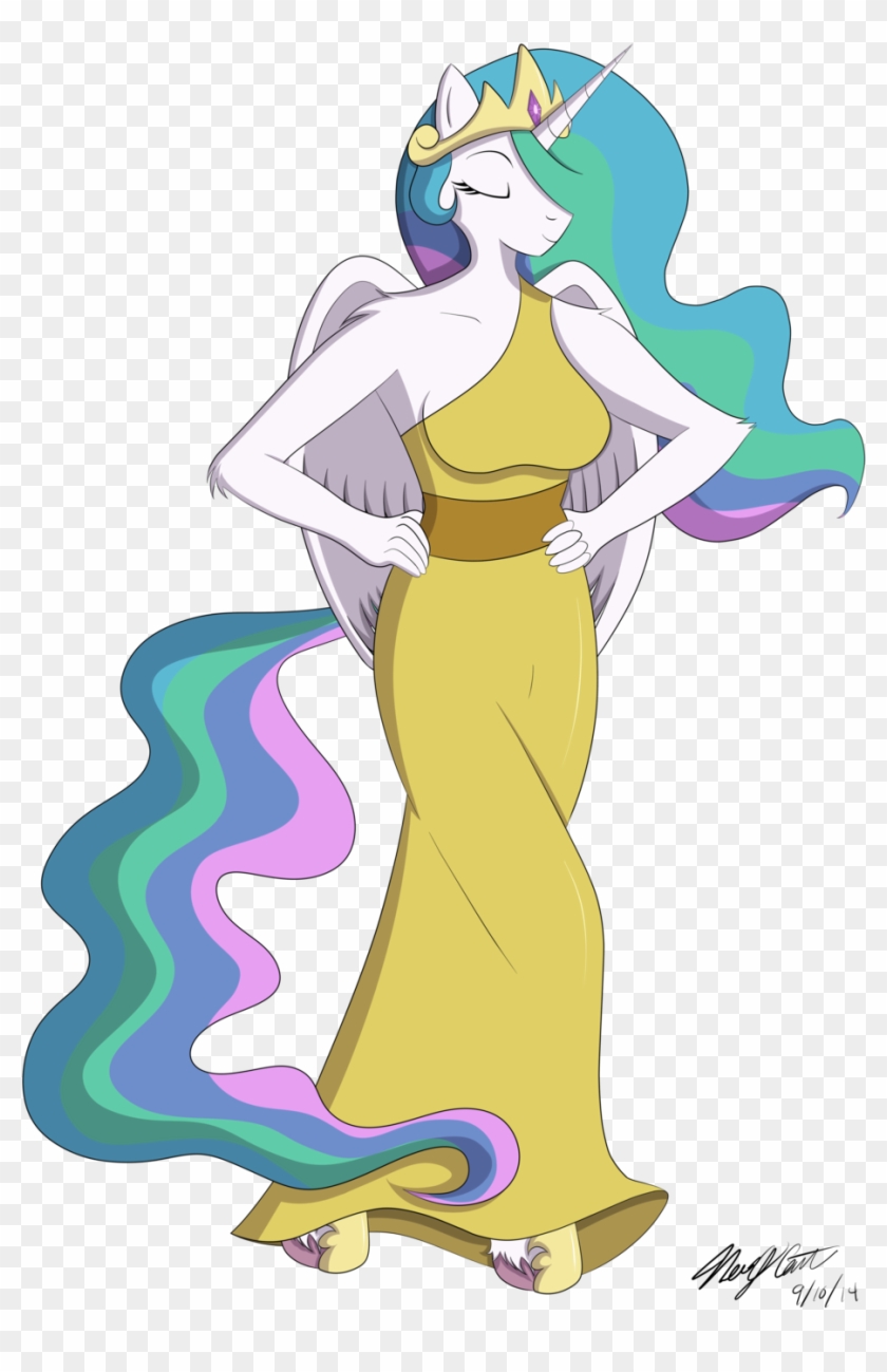 View Vs Download Ds - Mlp Celestia Anthro Dress #763308