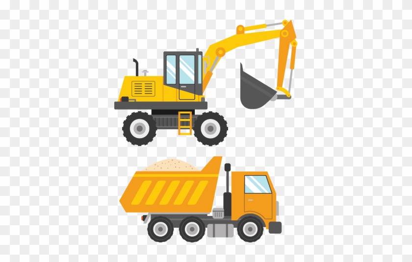 Kids Tipper And Digger Wall Sticker - Boys Room Construction Ideas #763320