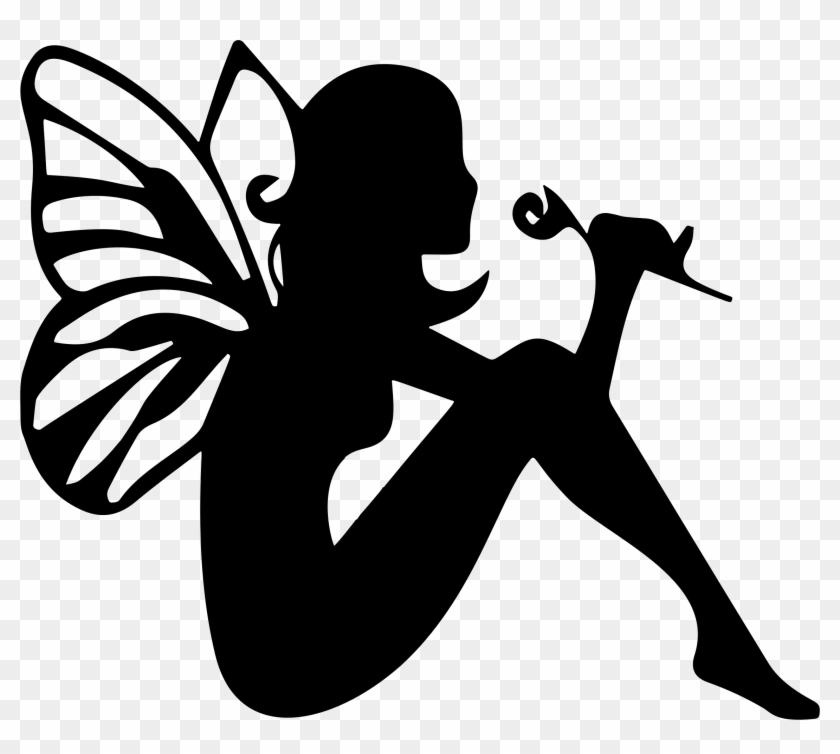See Rich Collection Of Stock Images, Vectors, Or Photos - Fairy Clipart Black And White #763322