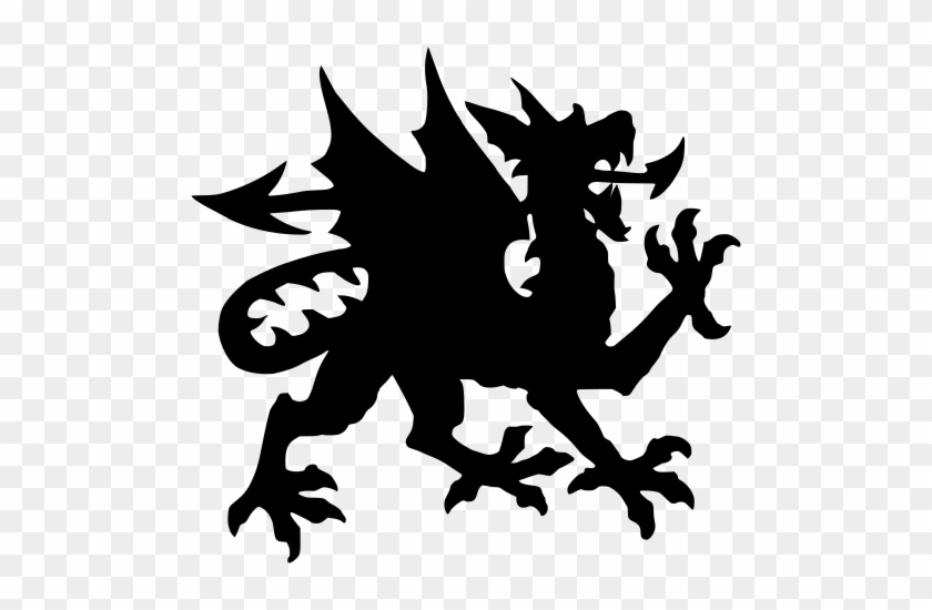 Dragon Silhouette - Zazzle Welsh Dragon Key Ring #763337