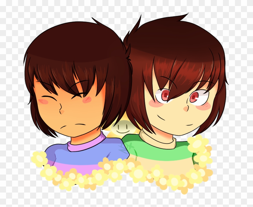 Two Kids And A Flower - Cartoon #763507