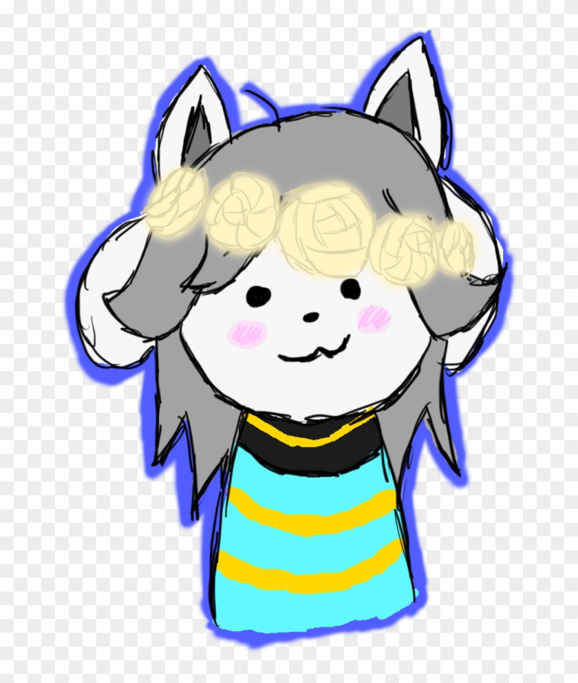 Temmie Flower Crown By Prince-galaxii On Deviantart - Cartoon #763534