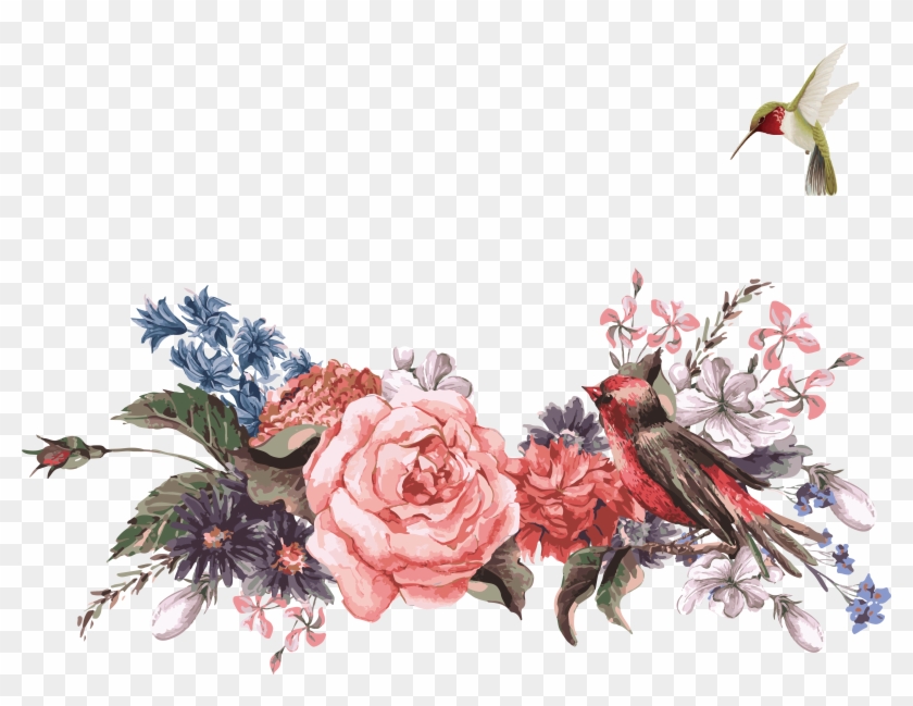 Bird Flower Royalty-free Illustration - Png Free Flower Vector #763751