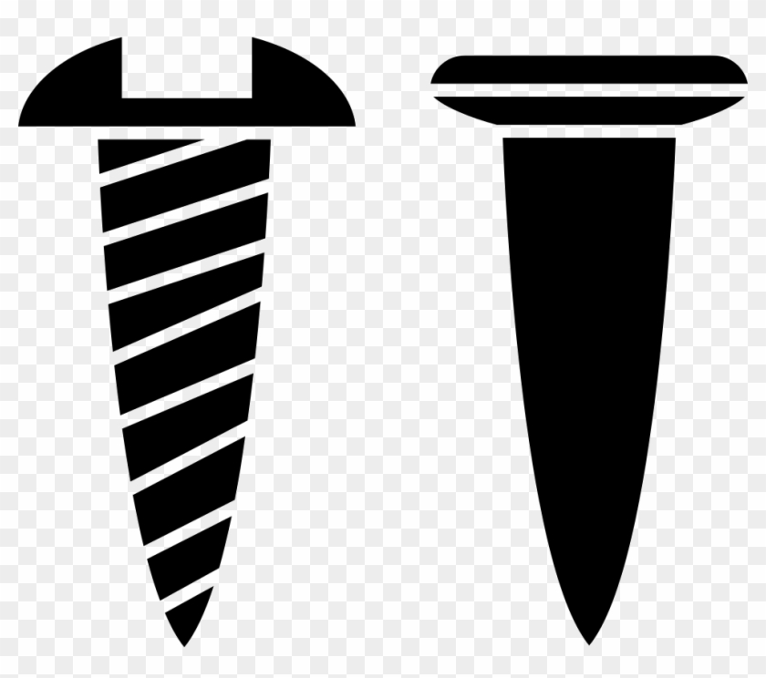 Screw And Nail Outlines Side View Comments - Screw Illustration Png #763797