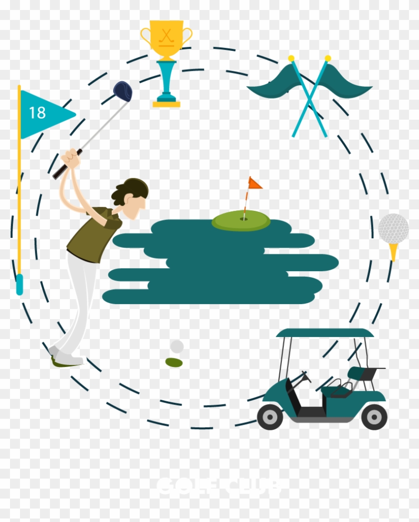 Euclidean Vector Golf Club Motion - Illustration #763867