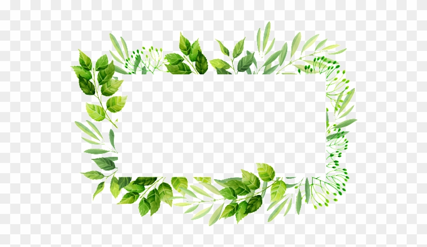 Rectangular Leaf Frame Png Transparent Material - Wedding Leaves Border #763870