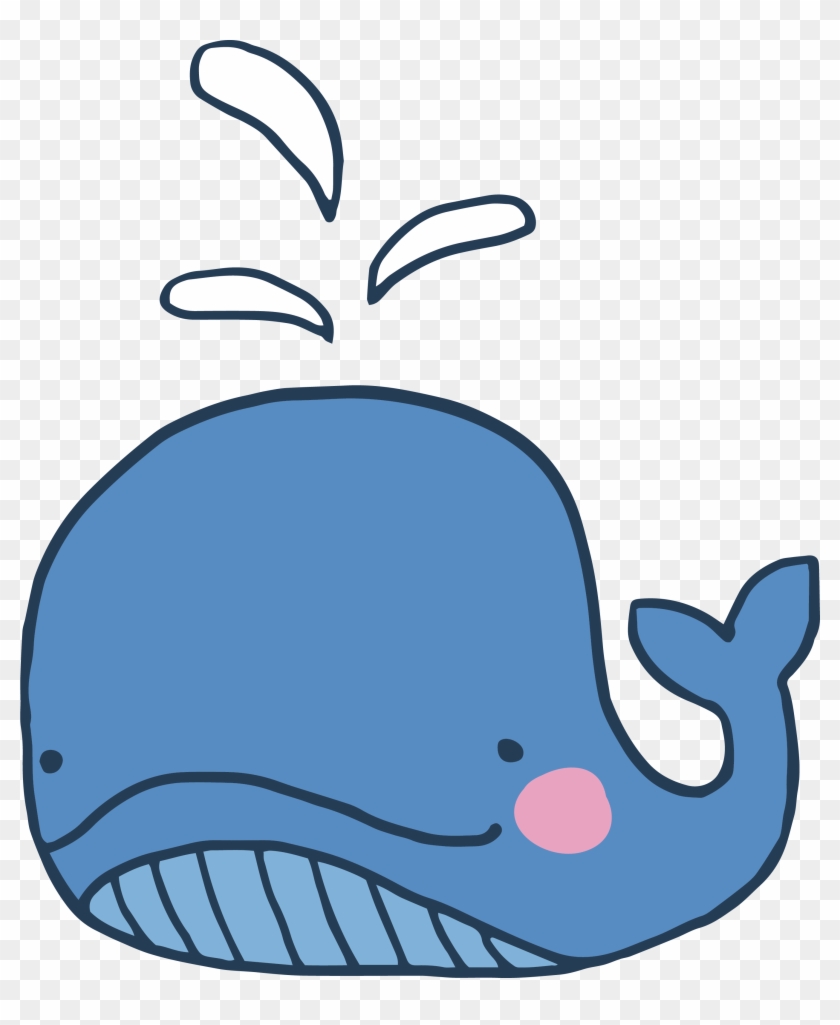 Right Whales Porpoise Blue Whale Sticker - Cute Whale Vector Png #764018