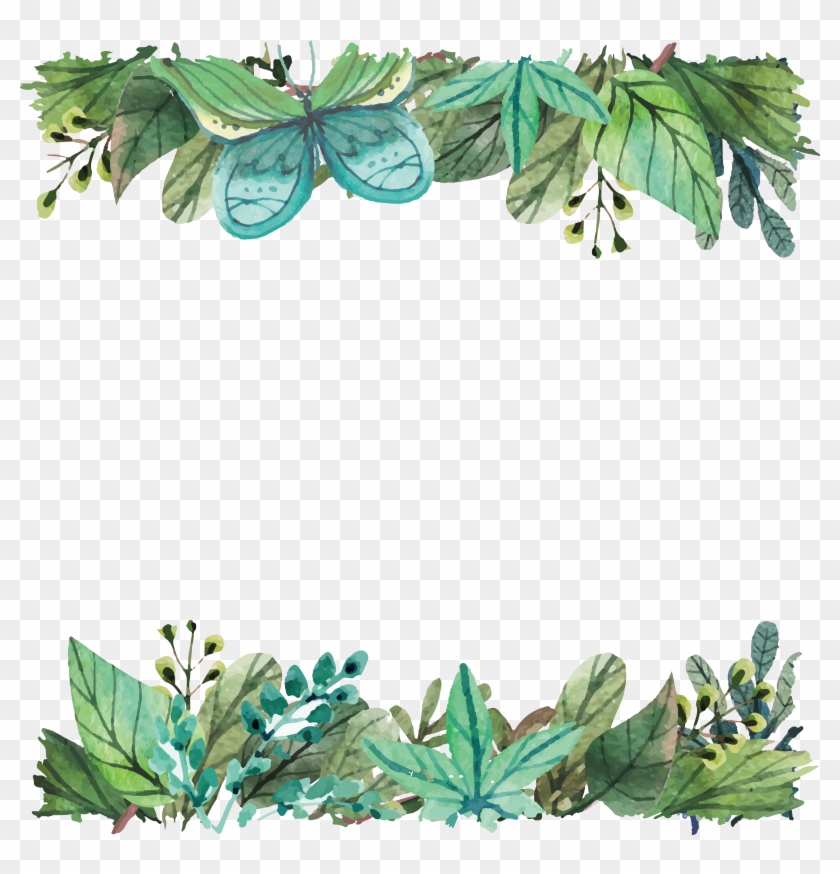 Iphone 5s Leaf Telephone Tree Silicone - Green Leaf Watercolor Png #764080