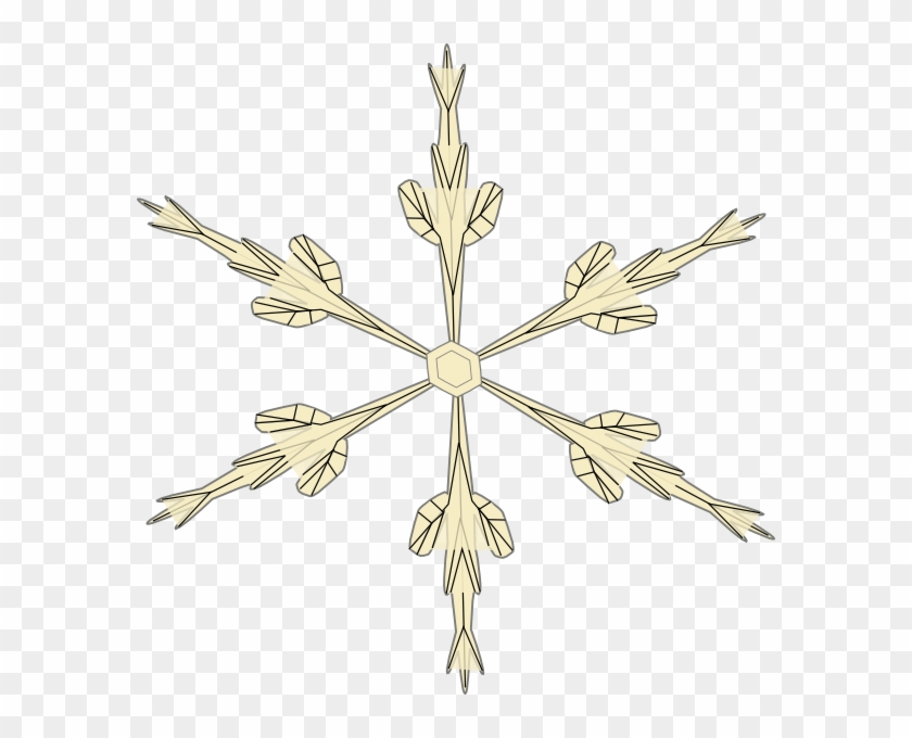 Snowflake 3 Clip Art - Gold Snowflake Transparent Background #764118