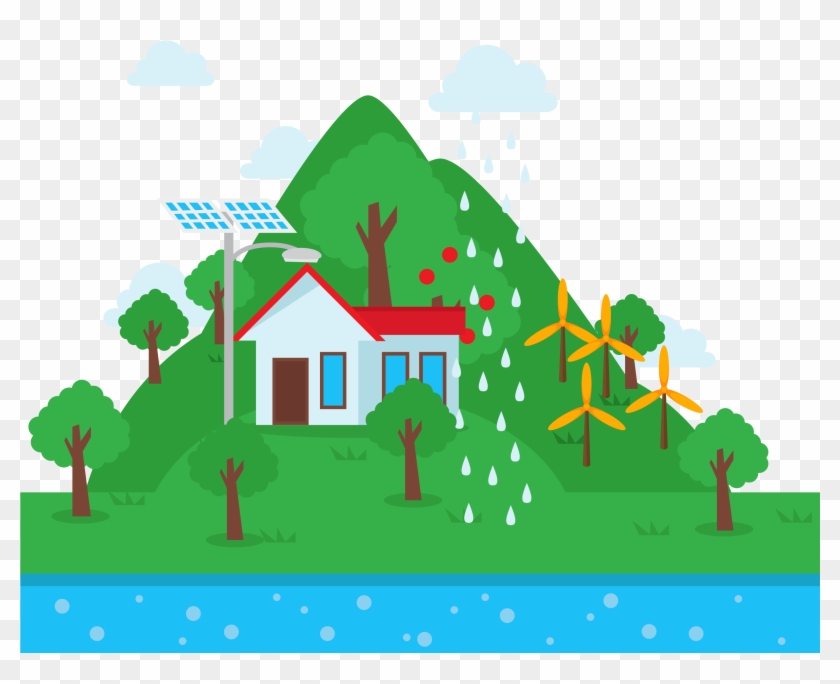 Euclidean Vector Rain - Rural Town Png #764157