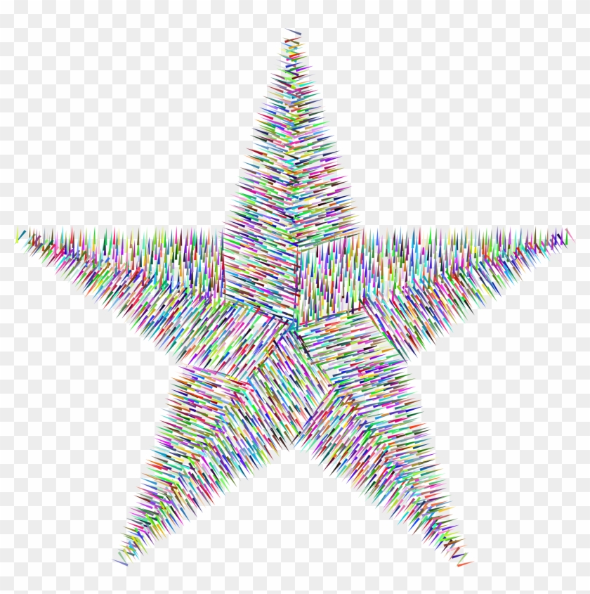Patchwork Star No Background - Colorful Starfish Clipart #764180