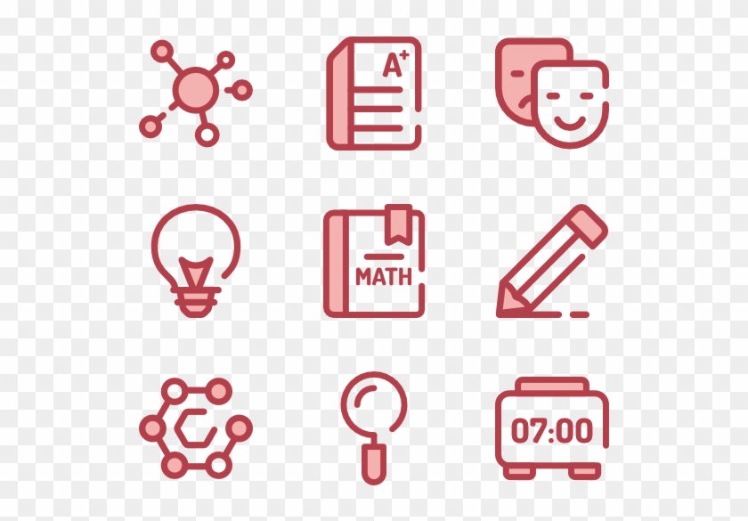 School Collection - Social Media Png Icon Red #764201