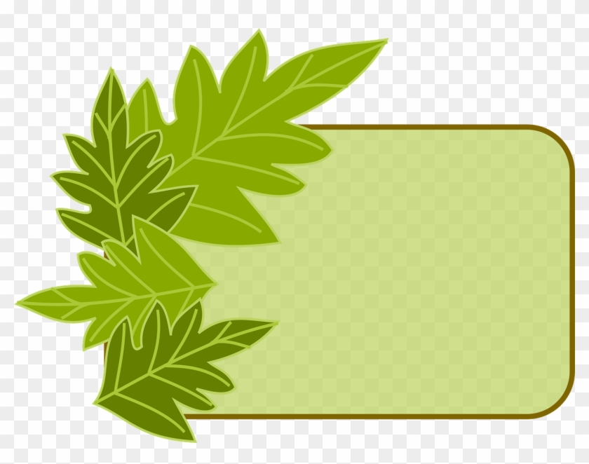 Border Green Leaves Frame Eco Png Image - Eco Frames #764262