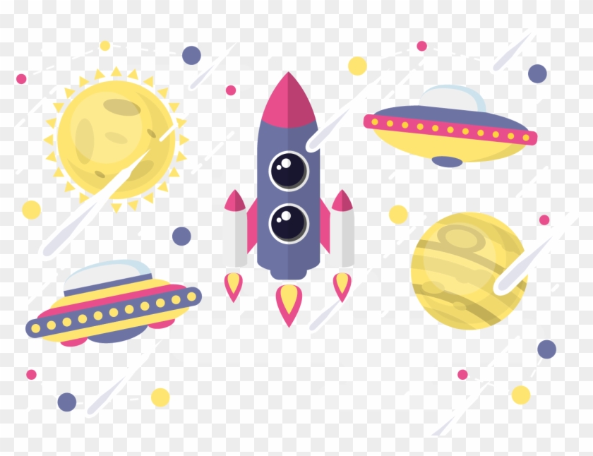 Rocket Illustration - Space Vector - Vector Graphics #764289