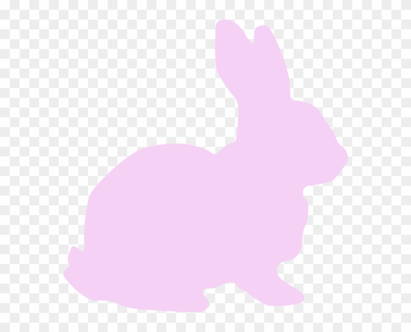 Pink Rabbit Clip Art At Clker - Bunny Silhouette Pink #764292