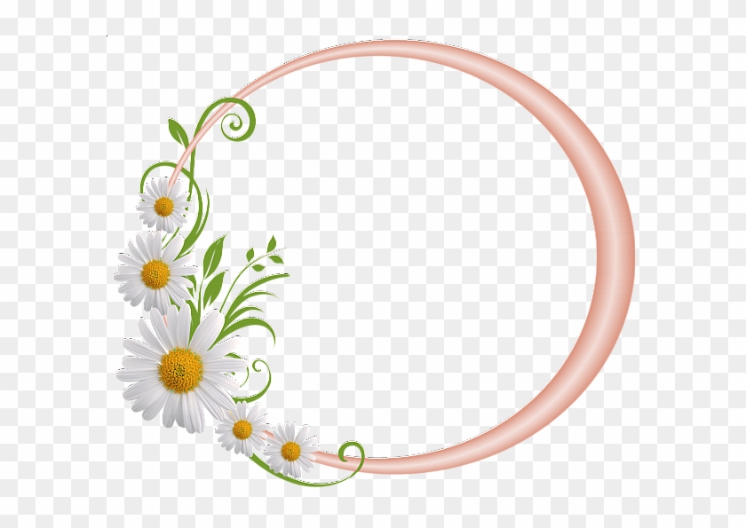 Cream Round Frame With Daisies - Have A Blessed Sabbath #764462