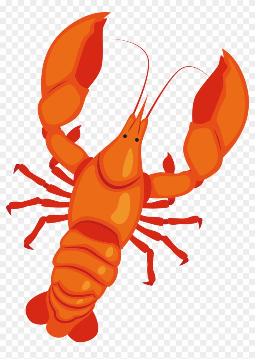 Seafood Lobster Cartoon Clip Art - Langosta Vector Png #764593