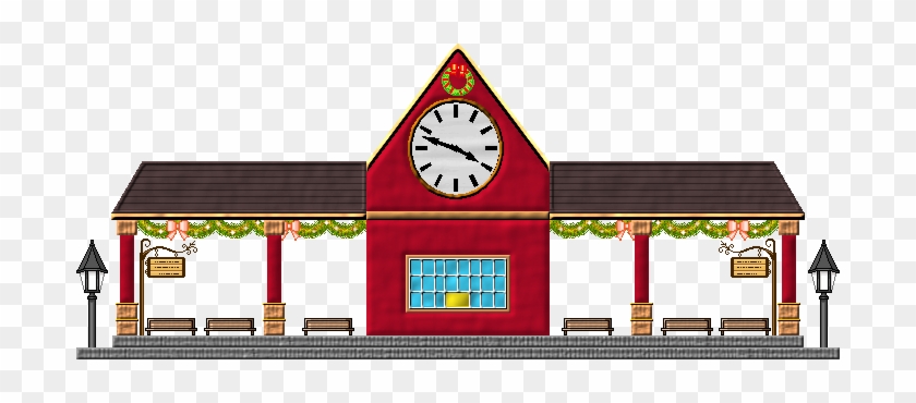 Winter Train Station By Herbertrocha - Train Station Cartoon Png #764895