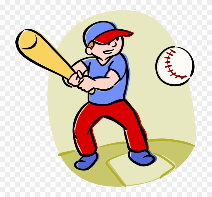 Vector Illustration Of American Pastime Sport Of Baseball - Baseball Clip Art #764992