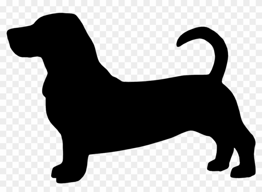 7al Basset Hound Silhouette Imprinted On A Peerless - Basset Hound Silhouette #765059