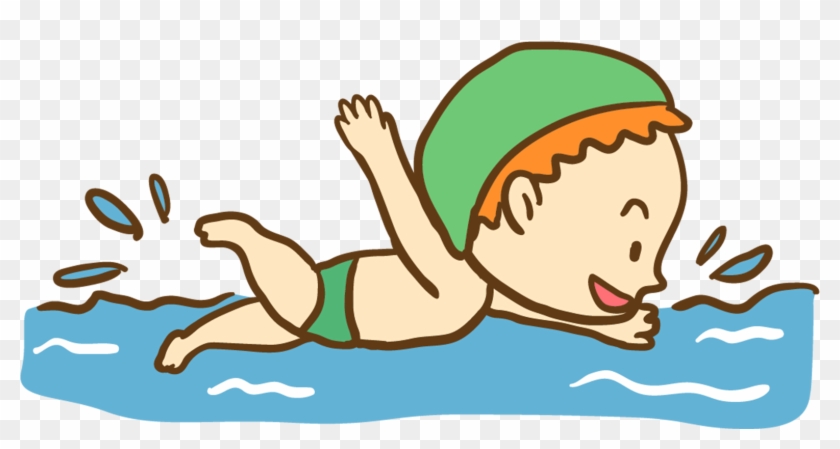 Vector Children Swimming - Child Swimming Vector #765187