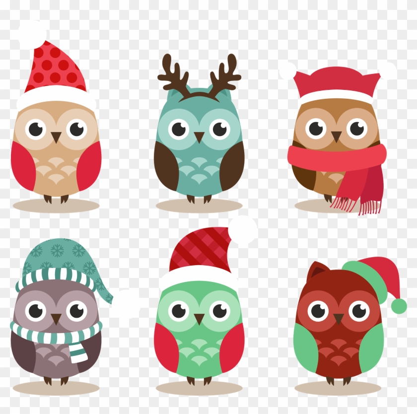Baby Owls Christmas Clip Art - Baby Owls Christmas Clip Art #765301