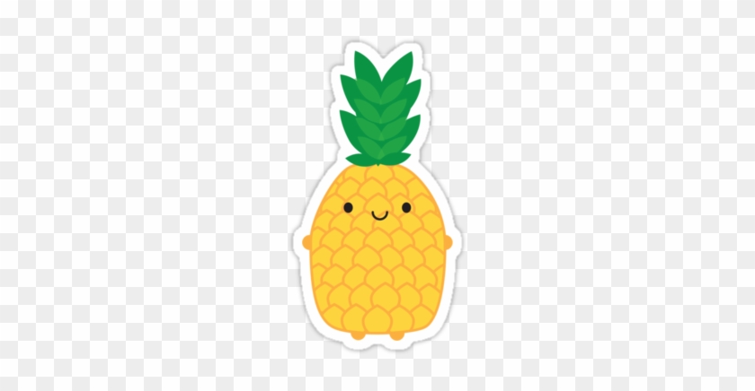 'kawaii Pineapple' Sticker By Marceline Smith - Transparent Cute Cartoon Pineapple #765231